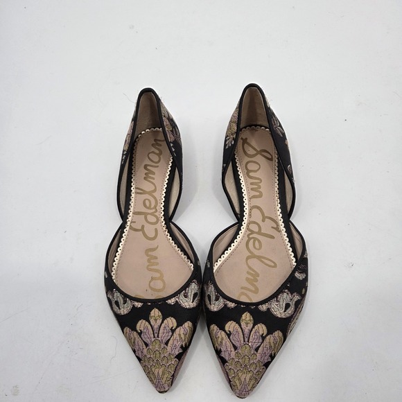 Sam Edelman Flats D'Orsay Rena Slipper Floral Embroidered Fabric WM Sz 7M - Picture 2 of 6